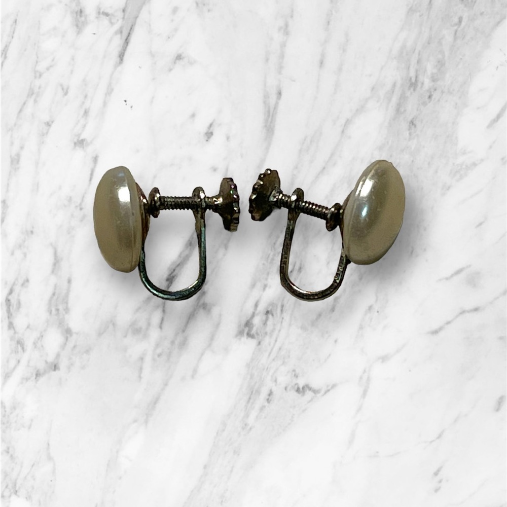 Vintage Screwback Button Earrings